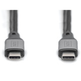 Digitus USB4 Gen 2x2 Kabel, USB-C Stecker > USB-C Stecker, 20Gbit/s schwarz/grau, 3 Meter, PD 3.0, Laden mit 60 Watt
