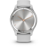 Garmin vívomove Trend, Smartwatch silber/hellgrau, 40 mm, mit hellgrauem Silikon-Armband