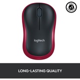 Logitech Wireless Mouse M185, Maus rot, Retail