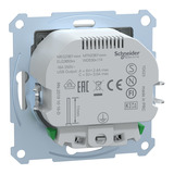 Merten Schutzkontakt Steckdose mit USB Ladegerät, Typ MEG2367-0460, Unterputz, 16 Ampere, 250 Volt aluminium, Retail