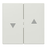 Merten Wippe für Schalter und Taster, zweiteilige Wippe mit Symbol Pfeile, glänzend, Thermoplast weiß (glänzend), Retail