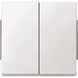 Merten Wippe für Serien-, Doppelwechselschalter- und Doppeltaster-Einsatz, zweiteilig, glänzend weiß (glänzend), Retail