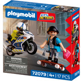 PLAYMOBIL 72079 City Action Verfolgungsjagd mit Motorrad, Konstruktionsspielzeug 