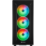 Sharkoon TG6M RGB Generalüberholt, Tower-Gehäuse schwarz, Seitenteil aus gehärtetem Glas