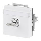 Busch-Jaeger Schutzkontakt Steckdosen Einsatz mit Schloss und erhöhtem Berührungsschutz weiß, Retail