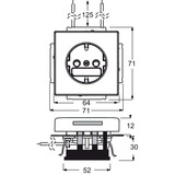 Busch-Jaeger Schutzkontaktsteckdose Einsatz anthrazit, Retail
