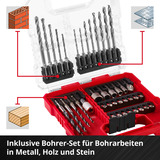 EINHELL Bit- und Bohrer-Set für Holz, Stein und Metall in L-CASE, 40-teilig, Bohrer- & Bit-Satz 