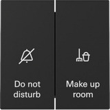 Gira Wippschalter Anzeige Hotelzimmerstatus mit Wippe zwei fach schwarz, Retail