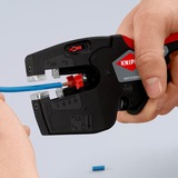 KNIPEX NexStrip Elektriker-Multiwerkzeug, Abisolier-Zange schwarz/rot