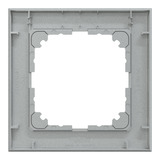 Merten Rahmen einfach aus Thermoplast, edelmatt, für Senkrecht- und Waagerechtmontage aluminium, Retail