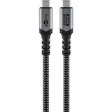 goobay USB4 Gen 3x2 Kabel, USB-C Stecker > USB-C Stecker, 40Gbit/s schwarz/grau, 1,8 Meter, PD, Laden mit bis zu 240 Watt