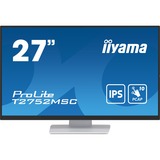 iiyama ProLite T2752MSC-W1, LED-Monitor 68.6 cm (27 Zoll), weiß (matt), Full HD, IPS, Touchscreen, HDMI, DisplayPort, USB 