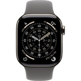 Apple Watch Series 11, Smartwatch Titan Natur, Titangehäuse, 42 mm, Sportarmband steingrau M/L, Cellular