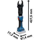Bosch Hydraulischer Akku-Kabelschneider GKH 18V-50 Professional solo, 18Volt, Elektroschere blau/schwarz, ohne Akku und Ladegerät, in XL-BOXX