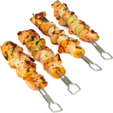 Broil King Narrow Doppelspieß-Set, 4-teilig edelstahl, für das Narrow Spießgestell