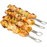 Broil King Narrow Doppelspieß-Set, 4-teilig edelstahl, für das Narrow Spießgestell