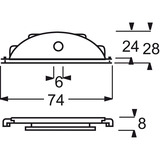 Busch-Jaeger Leitungseinführung offen aws weiß, Retail
