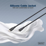 Digitus USB 2.0 Silikon-Kabel USB-C > Lightning, MFI zertifiziert schwarz, 1 Meter, PD 2.0, Laden mit bis zu 60 Watt