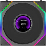 Lian Li UNI FAN TL LCD FLEX 120 Wireless, Gehäuselüfter schwarz, 3er Pack mit Controller, 124 mm