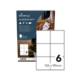 MediaRange Universal-Etiketten, haftend, 105 x 99 mm, weiß, 300 Etiketten 