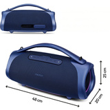 Medion Life P61768 Tragbarer Bluetooth Lautsprecher XL blau, Bluetooth, Dual Illuminated, Lightstrip,Integrierte Powerbank