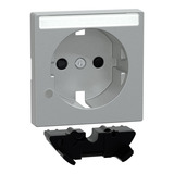 Merten Zentralplatte mit Linse für Kontrolllicht, erhöhter Berührungsschutz aluminium, Retail