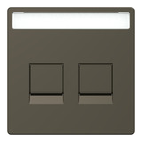 Merten Zentralplatte mit zwei Öffnungen für Modular Jack bronze, Retail