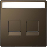 Merten Zentralplatte mit zwei Öffnungen für Modular Jack bronze, Retail