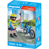 PLAYMOBIL 71732 Action Heroes Polizei Fahrradstreife, Konstruktionsspielzeug 