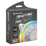 Sharkoon SHARK Blades PWM RGB Fan, Gehäuselüfter weiß, 120 mm