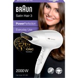 Braun Satin Hair 3 PowerPerfection HD380, Haartrockner weiß