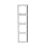 Busch-Jaeger Rahmen vierfach mit Sichtfenster und Beschriftungsträger Retail