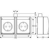 Busch-Jaeger Schutzkontakt Zweifachsteckdose weiß, Retail