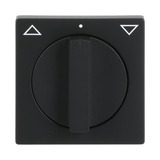 Busch-Jaeger Zentralscheibe Jalousie mit Drehgriff, Abdeckung schwarz, Retail