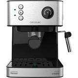 Cecotec Power Espresso 20 Matic Professionale, Espressomaschine edelstahl (gebürstet)/schwarz, 850 Watt