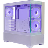 Cooler Master Elite 690 White, Tower-Gehäuse weiß/holz, Tempered Glass x 2