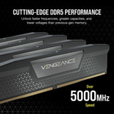 Corsair DIMM 32 GB DDR5-6400 (2x 16 GB) Dual-Kit, Arbeitsspeicher schwarz, CMK32GX5M2B6400C32, Vengeance