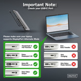 Digitus 12-Port USB-C 8K Docking Station, Dockingstation grau/schwarz, USB-C, 8K