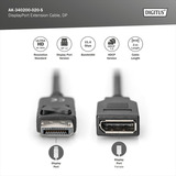 Digitus DisplayPort 1.2 Verlängerungskabel, Stecker > Buchse schwarz, 2 Meter