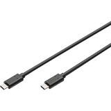 Digitus USB 2.0 Anschlusskabel USB-C > USB-C schwarz, 3 Meter, PD, Laden mit bis zu 15 Watt