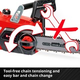 EINHELL Power X-Change Akku-Kettensäge GE-LC 18/25-1 Li Kit, 18Volt rot/schwarz, Li-Ionen Akku 3,0Ah
