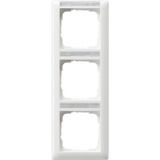 Gira Rahmen 3-fach mit Beschriftungsfeld glänzend weiß (glänzend), Retail