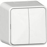 Gira Wippschalter mit Montageplatte Serienschalter Kunststoff halogenfreier schlag- und bruchsicherer Thermoplast weiß, Retail