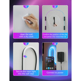 Govee Biege-Clips für Neonlichtschlauch 2 schwarz, 5 Stück, Metall