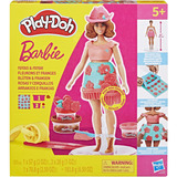 Hasbro Play-Doh Blüten und Fransen Set für kreative Barbie Puppenkleidung, Puppenhaus 