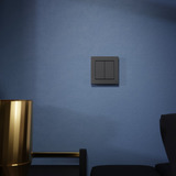 Merten Wippe für Serienschalter, zweiteilig, lackiert, matt, Klemmbefestigung, IP20, MEG3400-0403 schwarz (matt), Retail