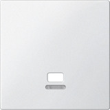 Merten Zentralplatte Zugschalter und Taster Einsatz Kontrollfenster, Abdeckung weiß, Retail