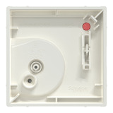 Merten Zentralplatte besonders flach für Raumtemperaturregler-Einsatz mit Schalter 534819 weiß (glänzend), Retail