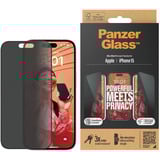 PanzerGlass Privacy Displayschutz Ultra-Wide Fit, Schutzfolie transparent, iPhone 15, EasyAligner