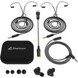 Sharkoon Stealthbite IEM, Kopfhörer schwarz, USB-A/C, Klinke 3,5 mm